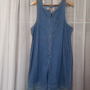 90s Summer Denim Romper
